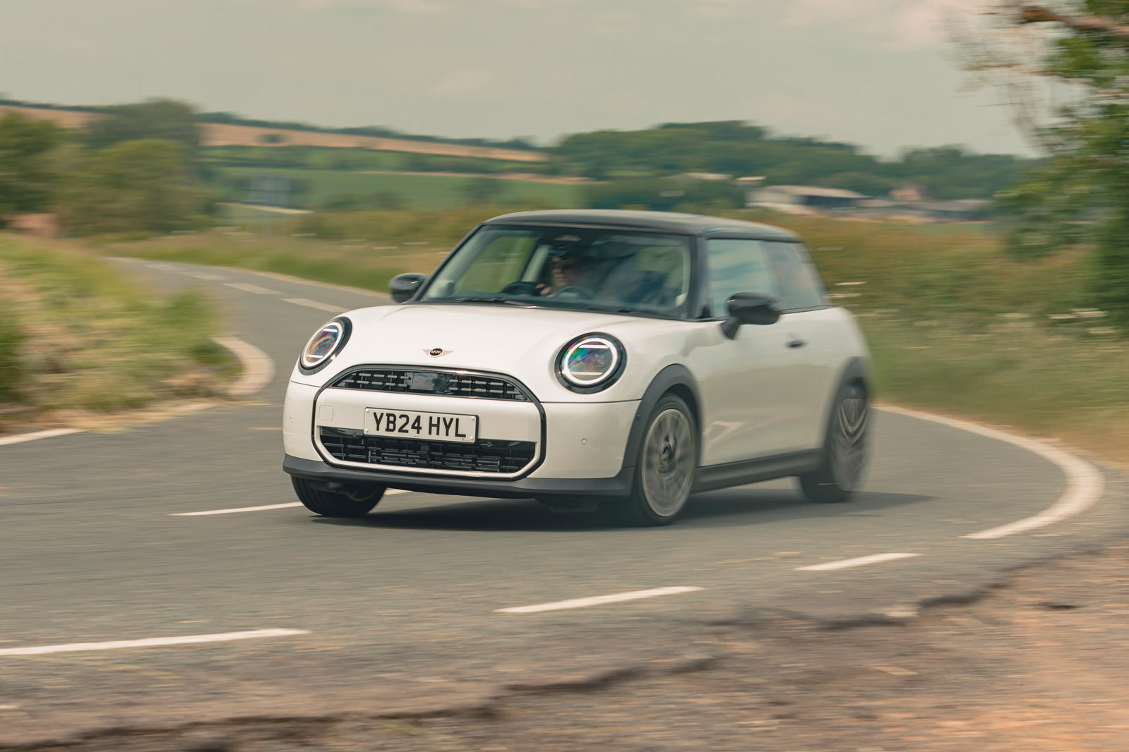 02 Mini Cooper C F66 review 2024 front cornering