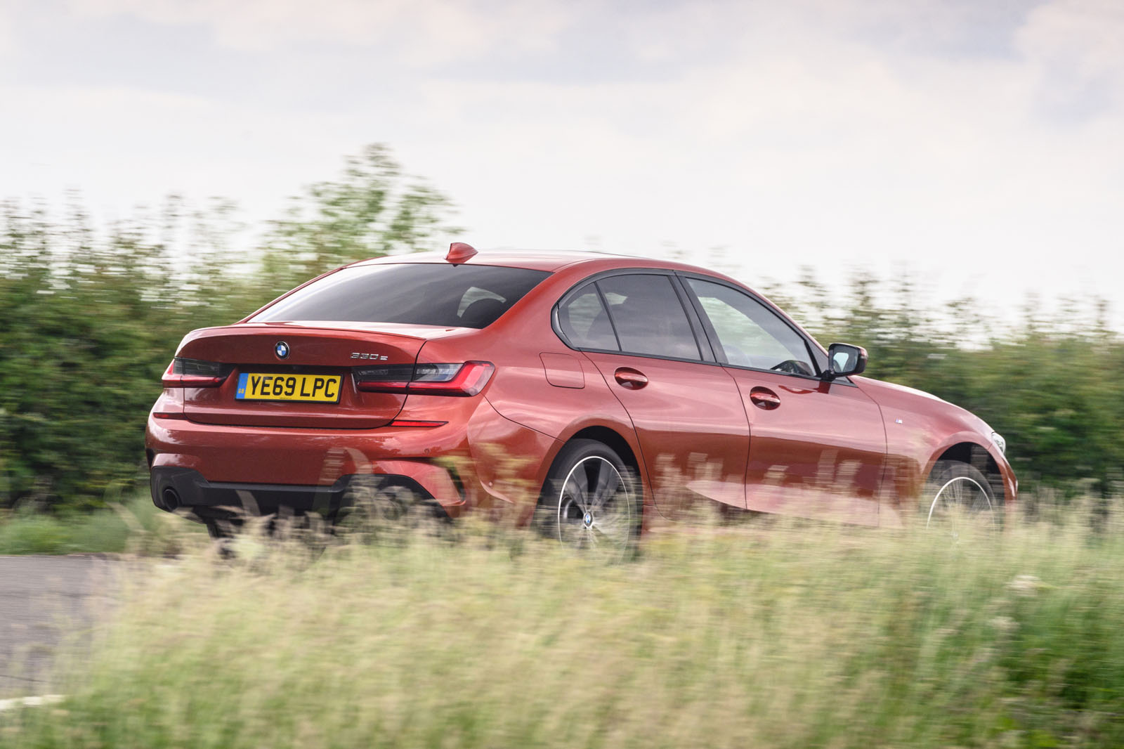 BMW 3 Series 330e 2020 road test review - hero rear