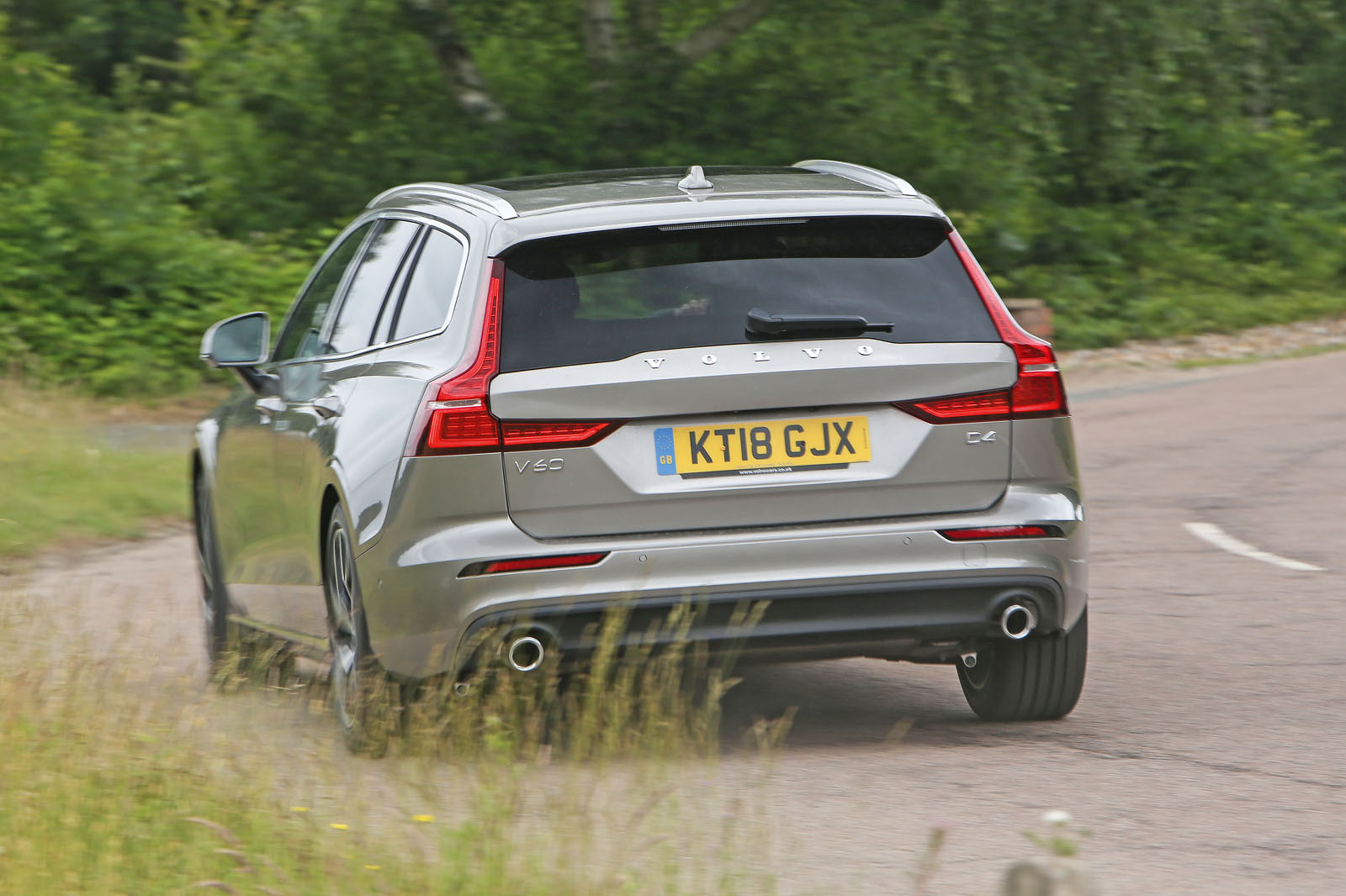 Volvo V60 2018 road test review hero rear