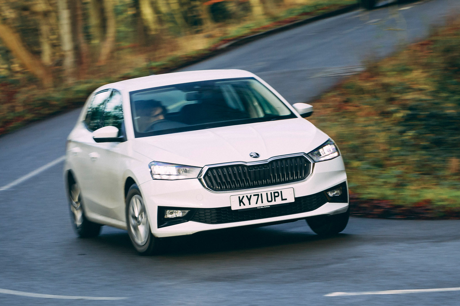 22 Skoda Fabia 2022 road test review cornering front