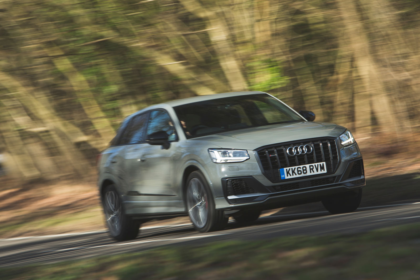 Audi SQ2 2019 road test review - cornering front