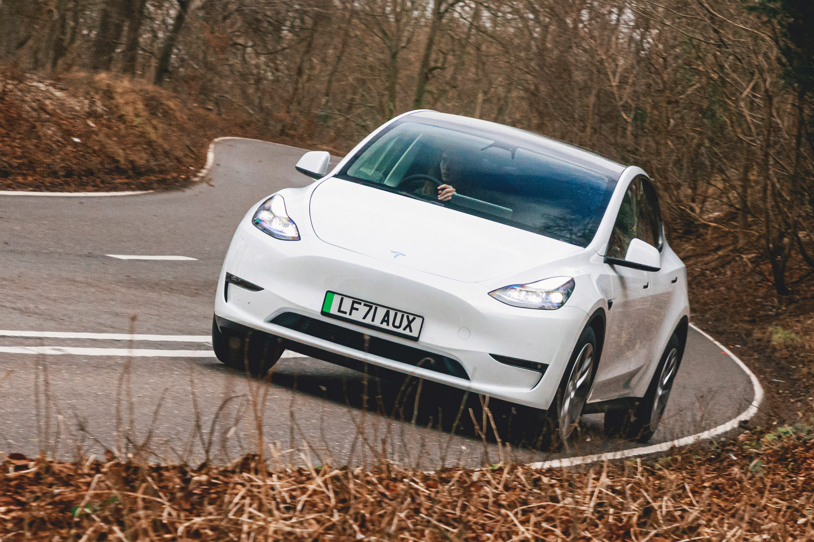 27 Tesla Model Y 2022 road test review cornering front