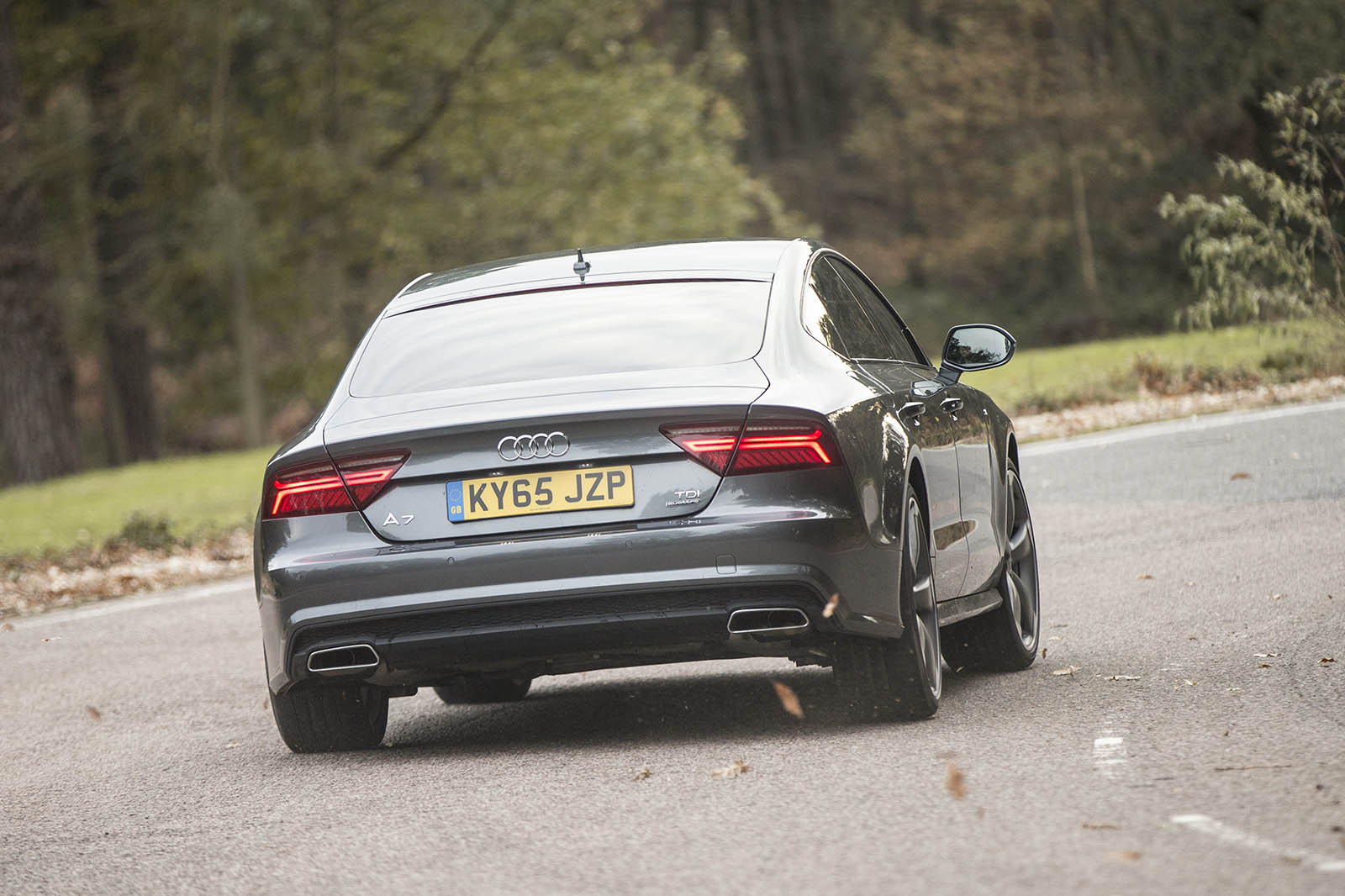 Audi A7 rear cornering