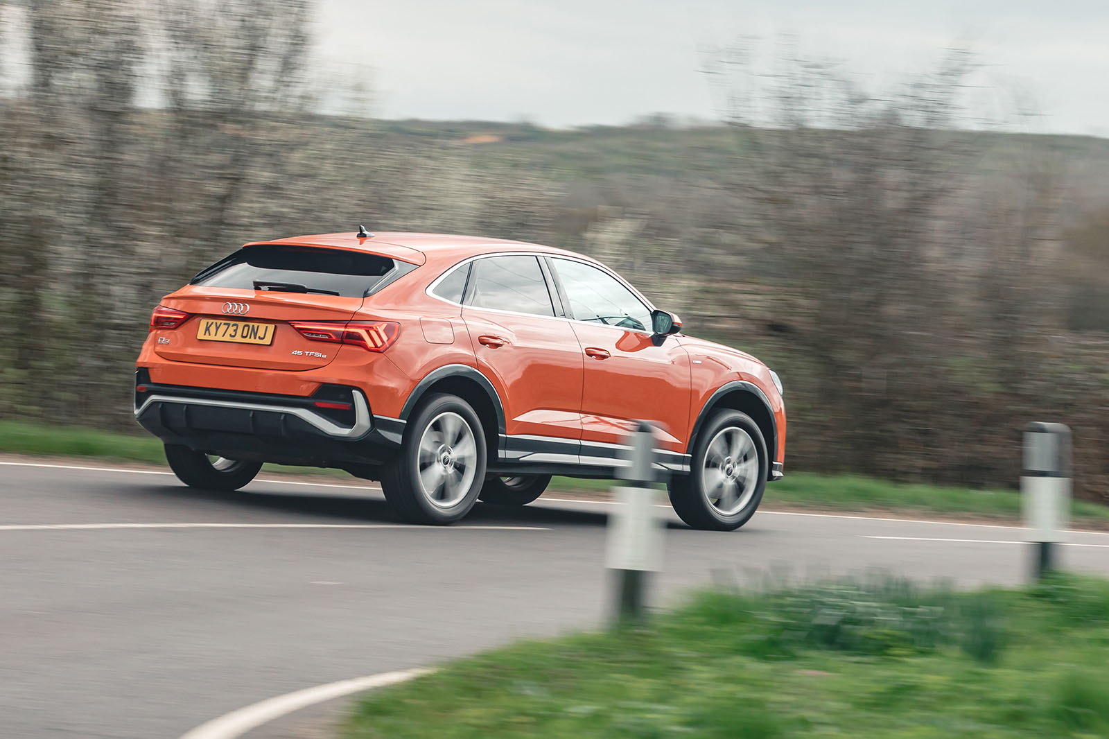 audi q3 45 tfsi sportback review 2024 19 cornering rear