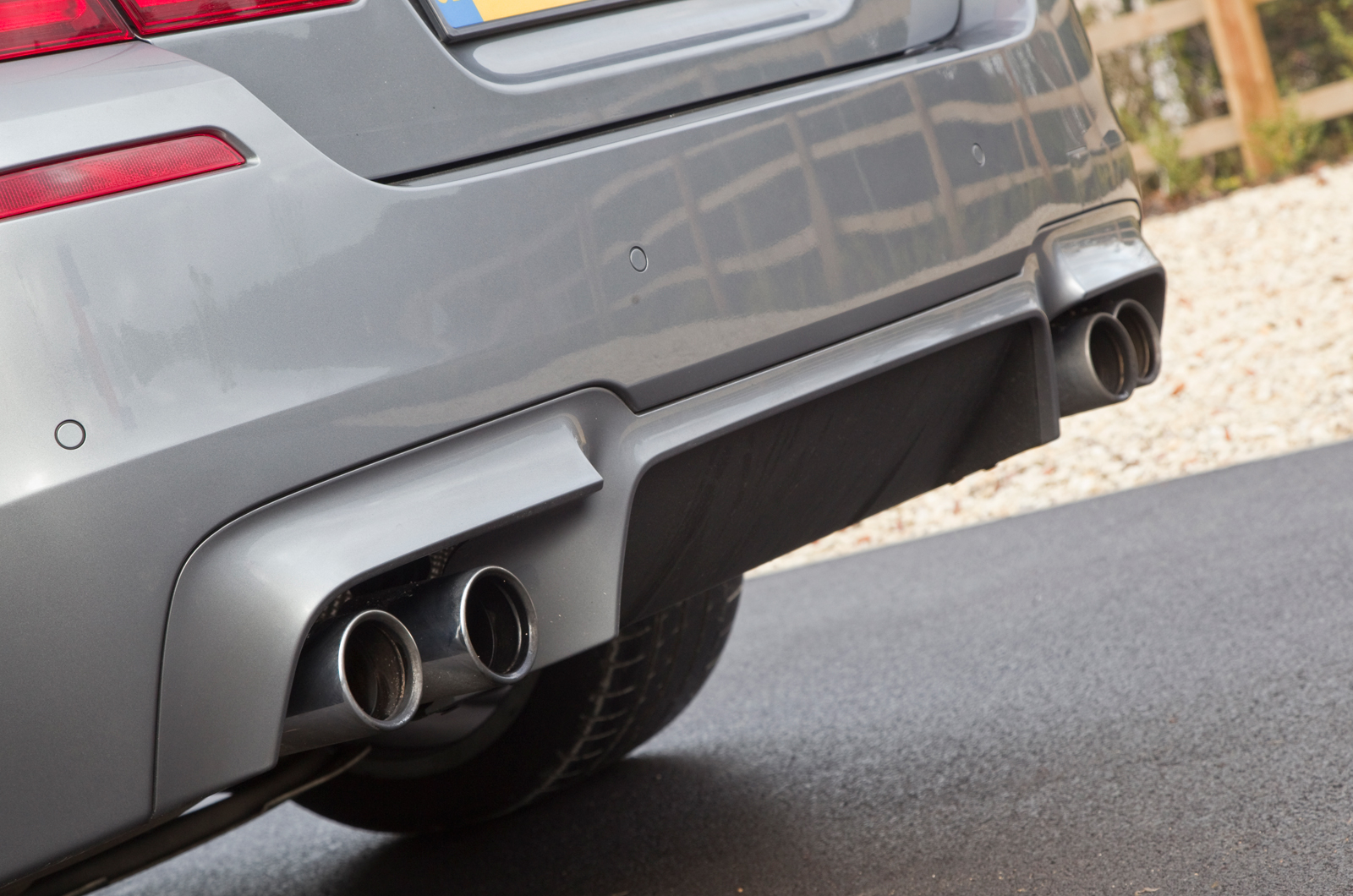 BMW M5's quad exhaust system