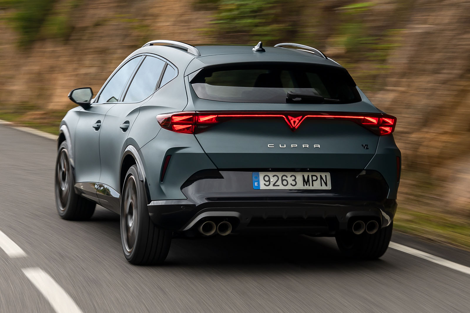 Cupra Formentor 2024 rear three quarter tracking