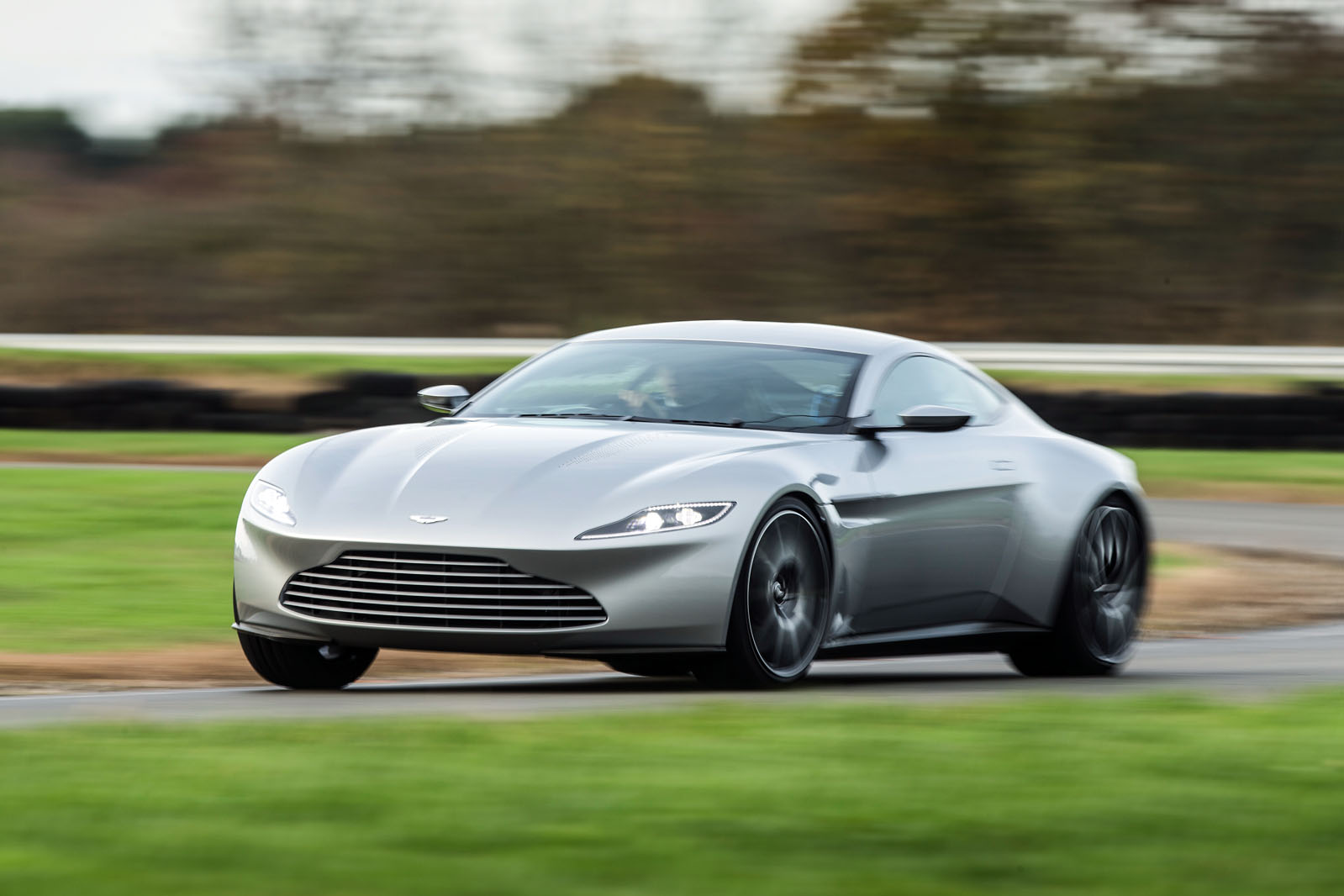 DB10 is tail happy like any RWD Aston Martin...