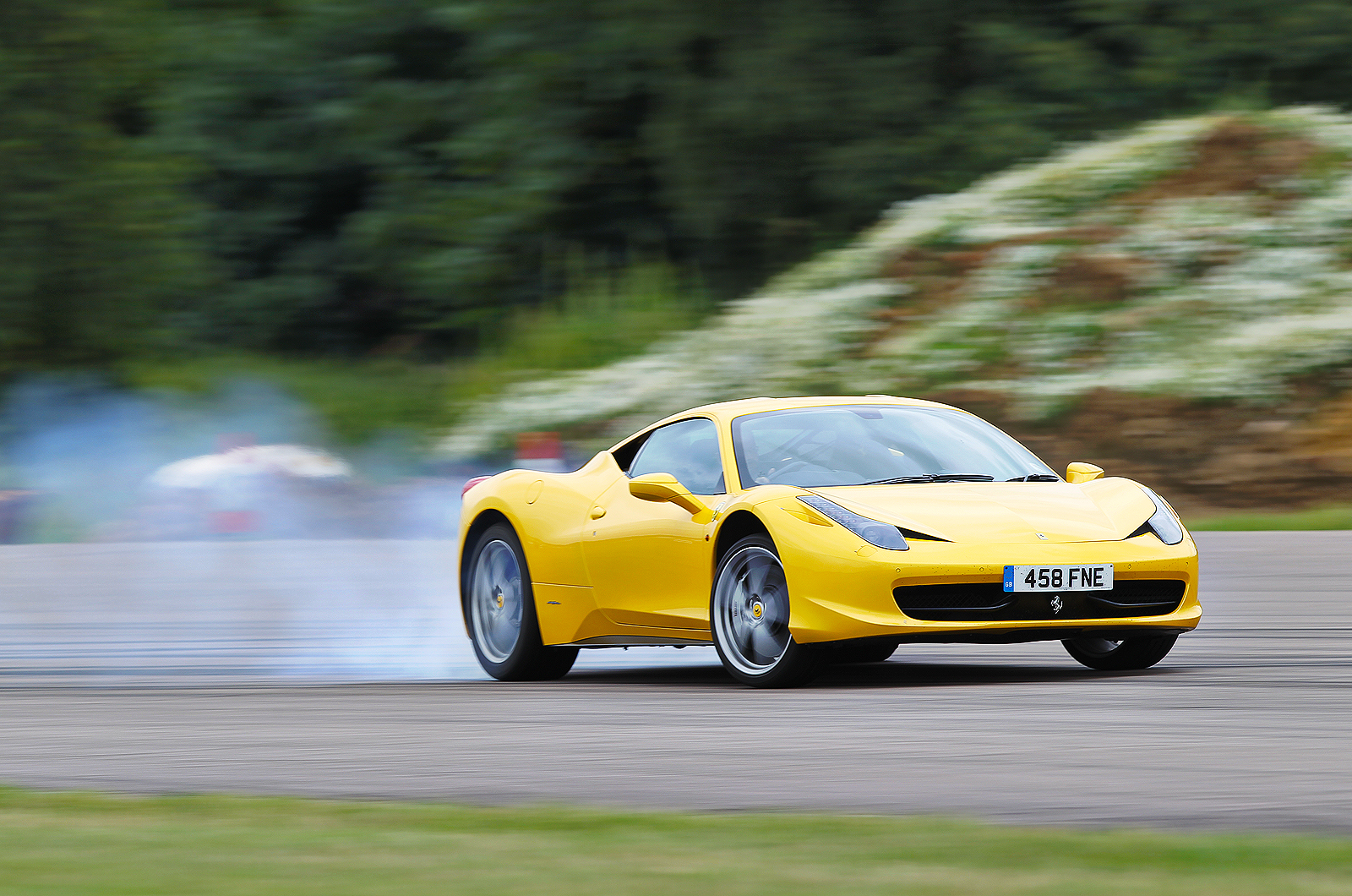 Ferrari 458 hard cornering