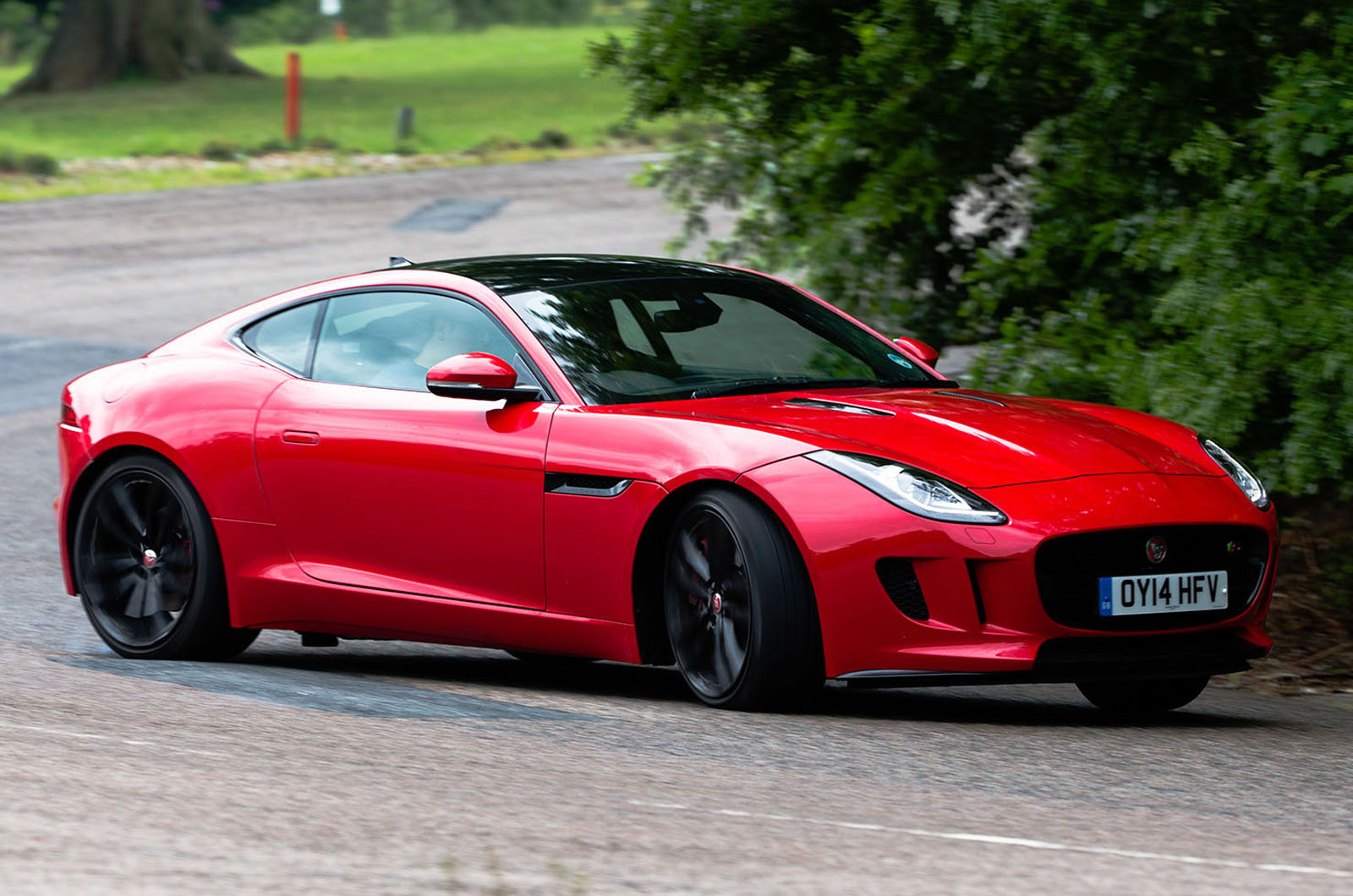 Jaguar F-Type hard cornering