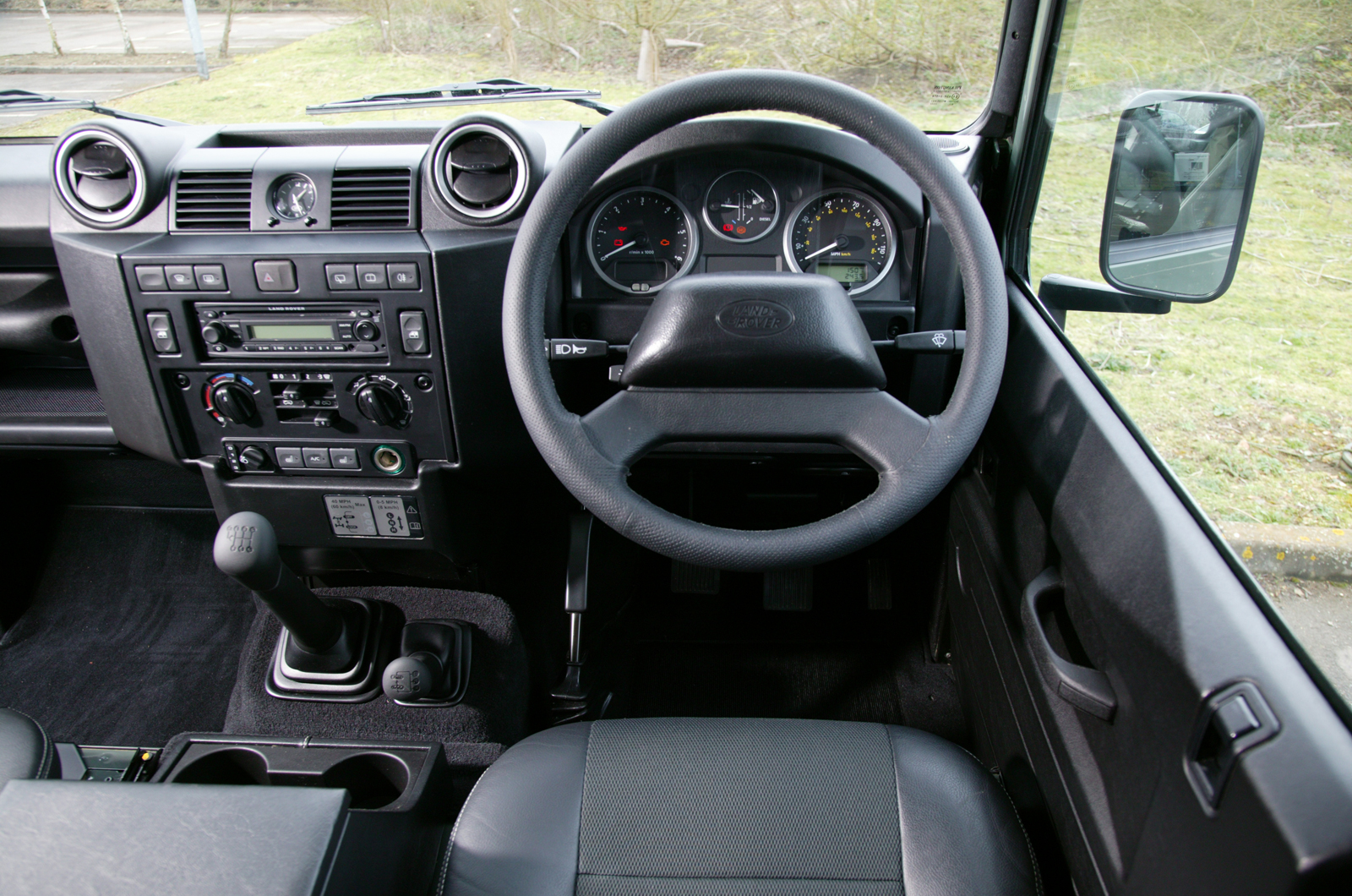 Land Rover Defender's dashboard