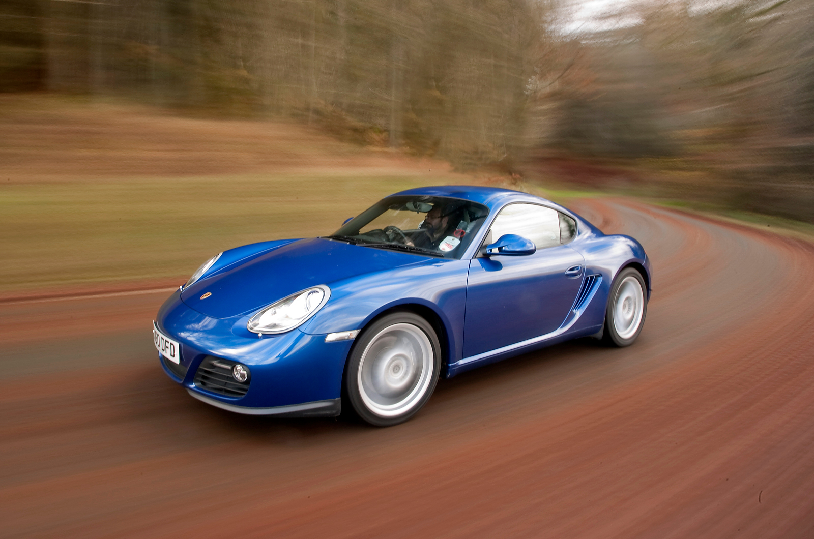 Porsche Cayman cornering