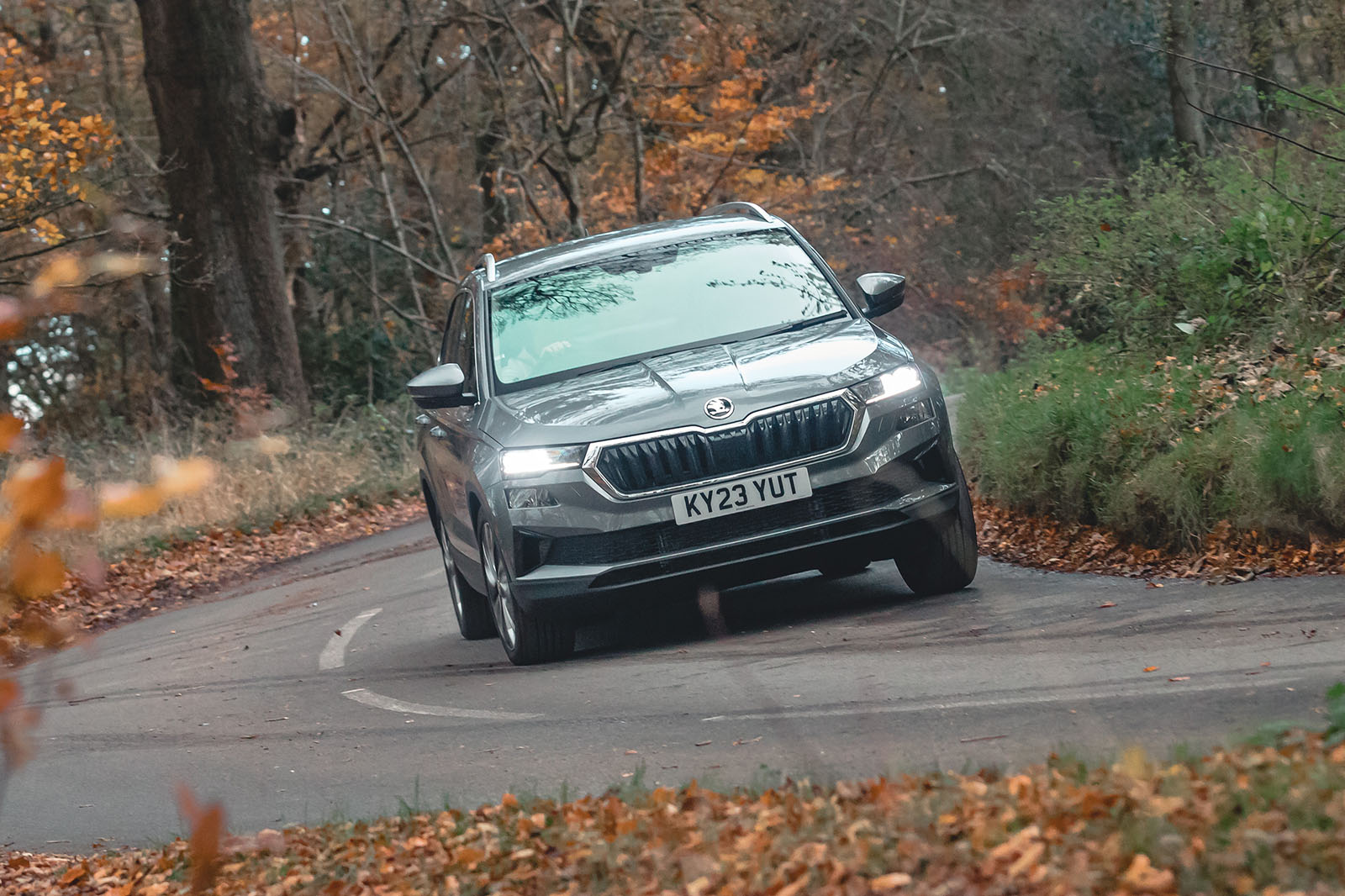 skoda karoq review 2023 25 cornering front