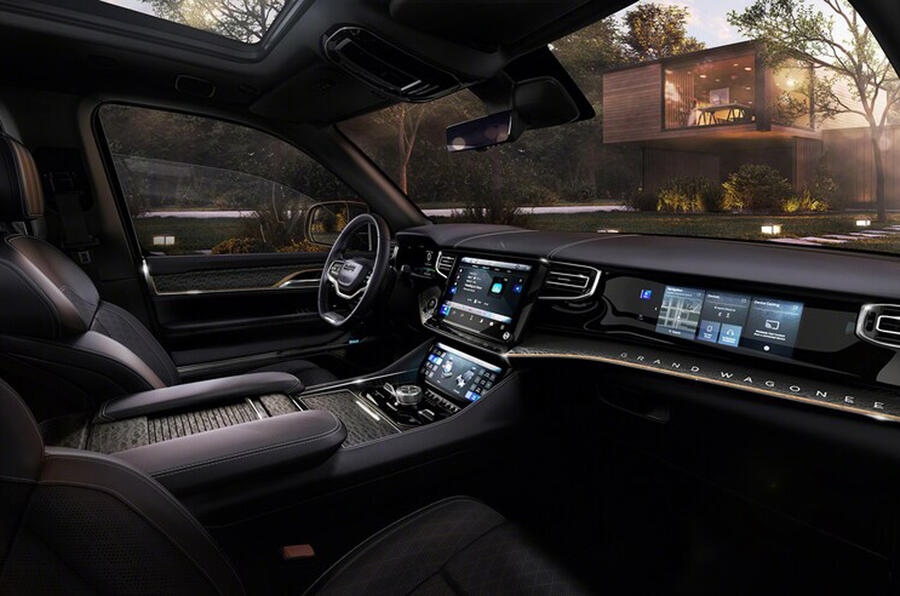 2022 Jeep grand wagoneer concept front row broad