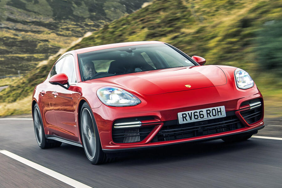 4 Porsche panamera turbo tracking front