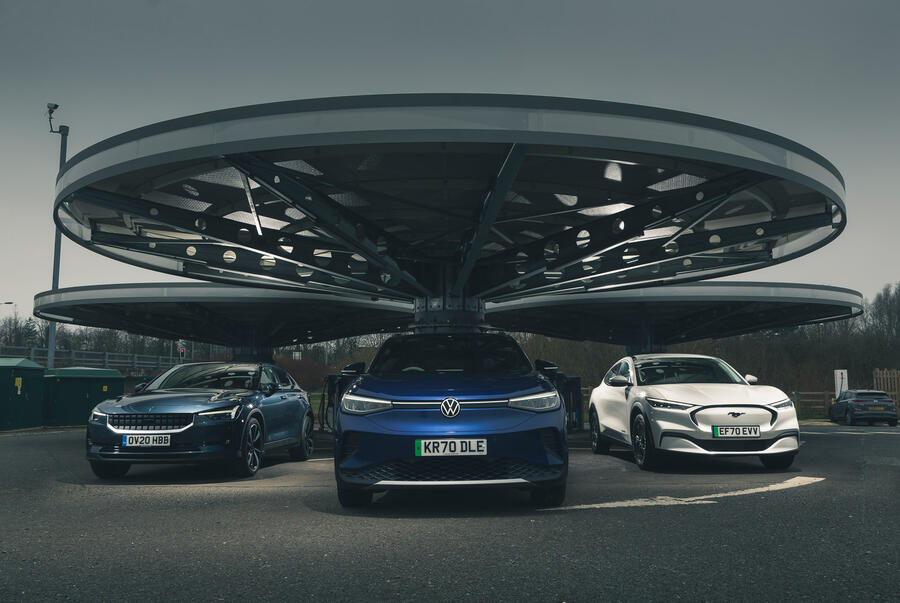 72 Mustang mach e id 4 polestar 2 triple test 2021 static