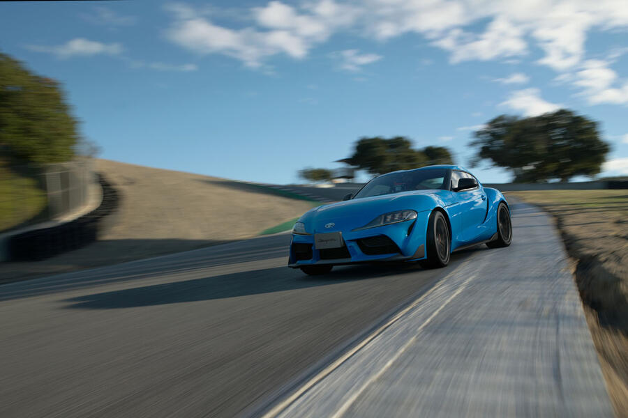 94 Toyota supra simulator roadtest laguna seca front