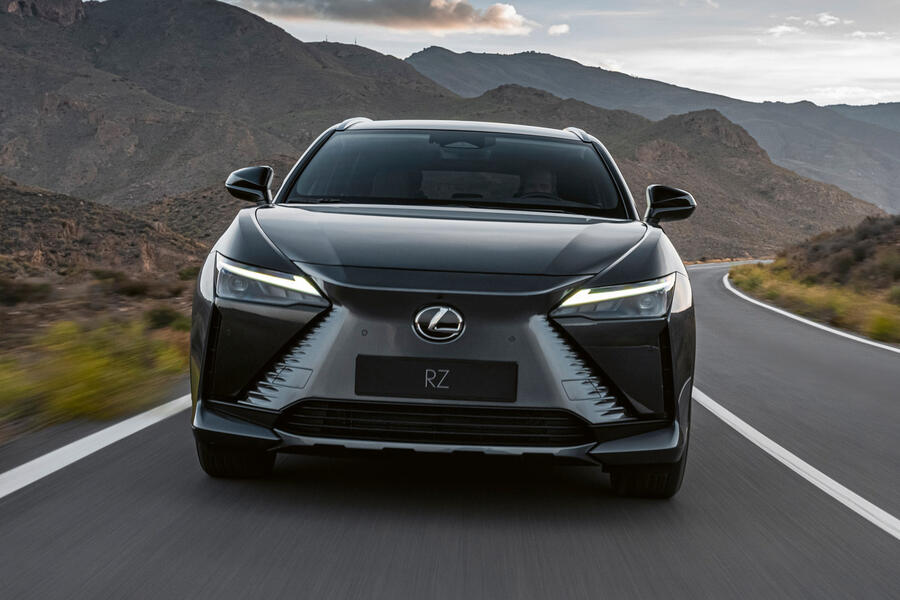 96 Lexus rz 450e 2022 official reveal tracking nose