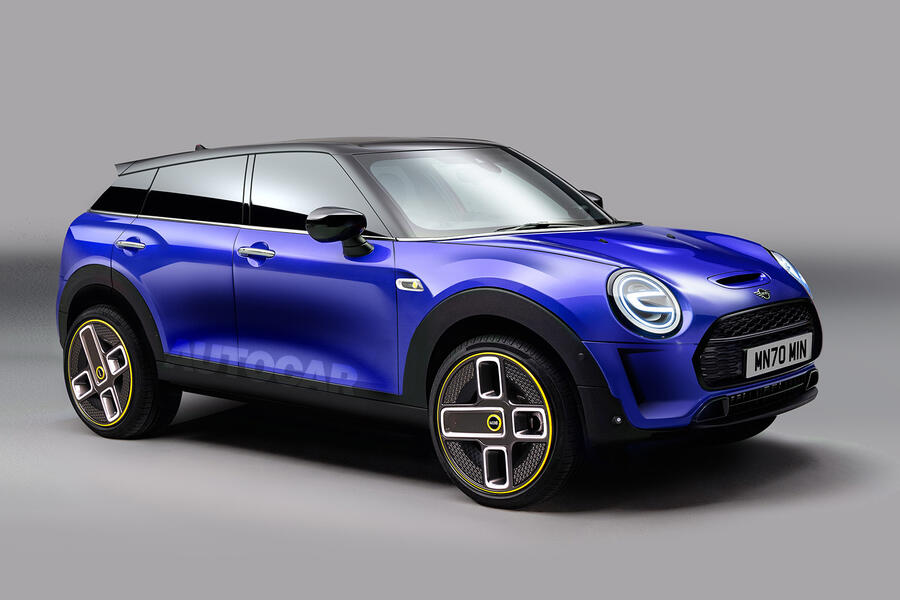 97 Mini suv render by autocar 2021 blue