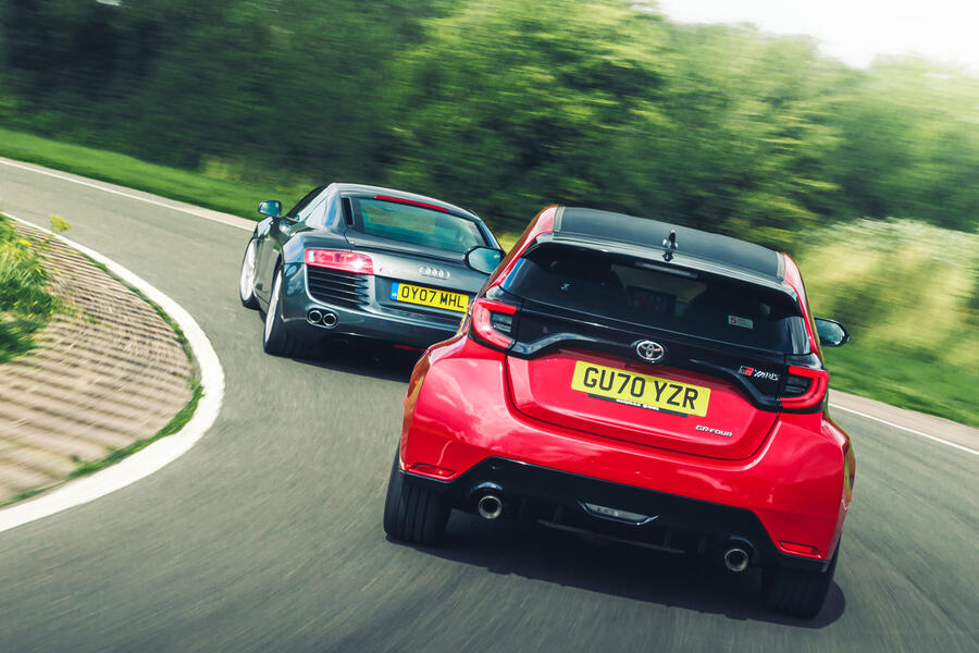 97 New gr yaris vs used r8 tracking rear