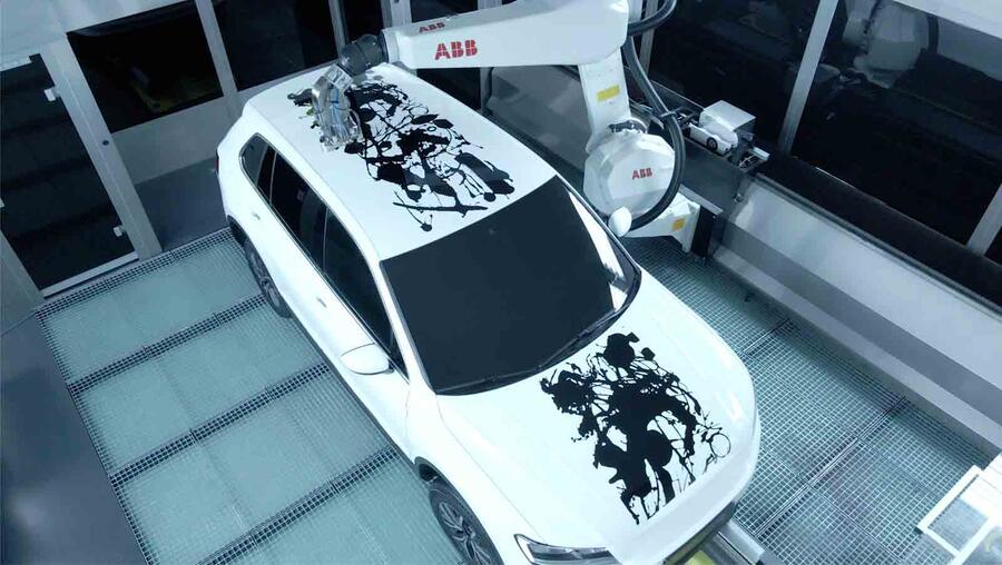 Abb robotics pixelpaint art car advait kolarkar design