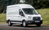 1 Ford e Transit 2022 first drive review tracking front