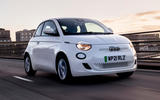 1 Fiat 500e Action 2021 UK FD hero front