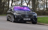 1 Mercedes S Class S400d 2021 UK FD hero front