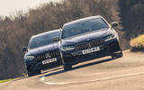 99 bmw m550i vs mercedes amg e53 2021 twin test hero front