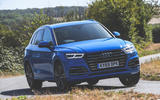 Audi Q5 55 TFSIe quattro front three quarters on the road