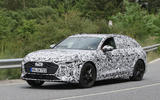 Audi RS4 Avant testing alps front three quarters