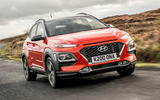 Hyundai Kona front three-quarters