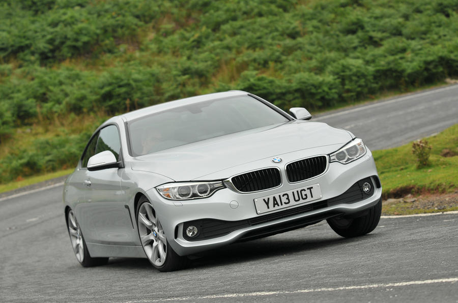 BMW 4-series 420d 2013 UK review hero front