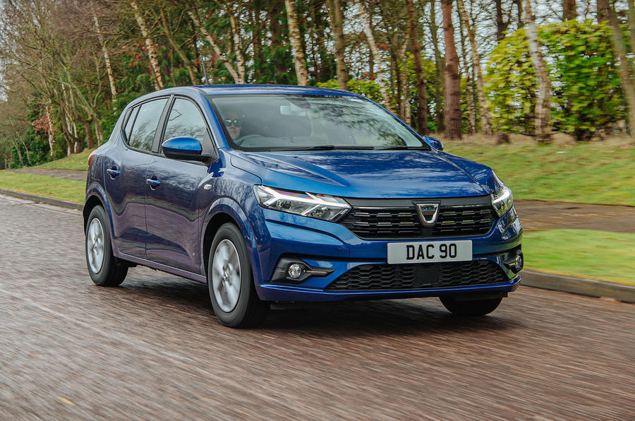 1 Dacia Sandero BiFuel 2021 UK first drive hero front