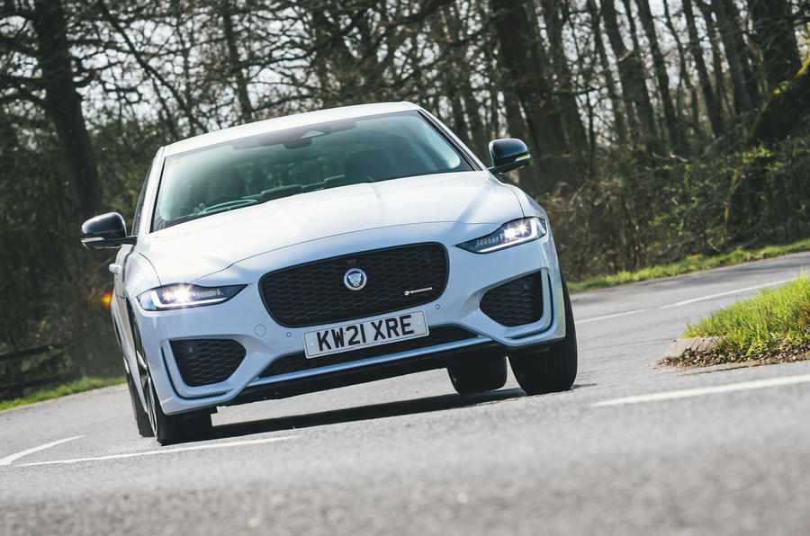 1 Jaguar XE P250 R Dynamic 2021 UK FD hero front