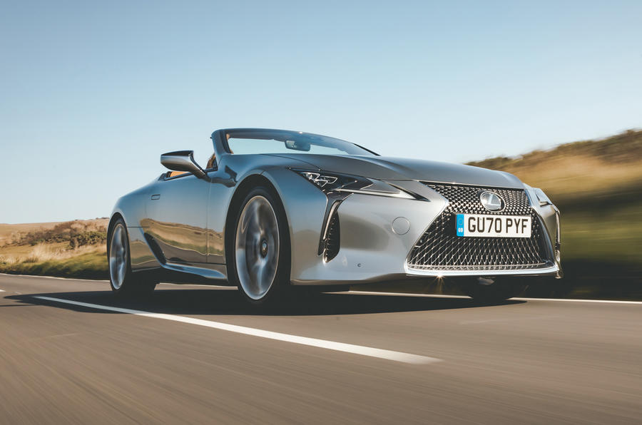 Lexus LC Convertible 2020 UK first drive review - hero front