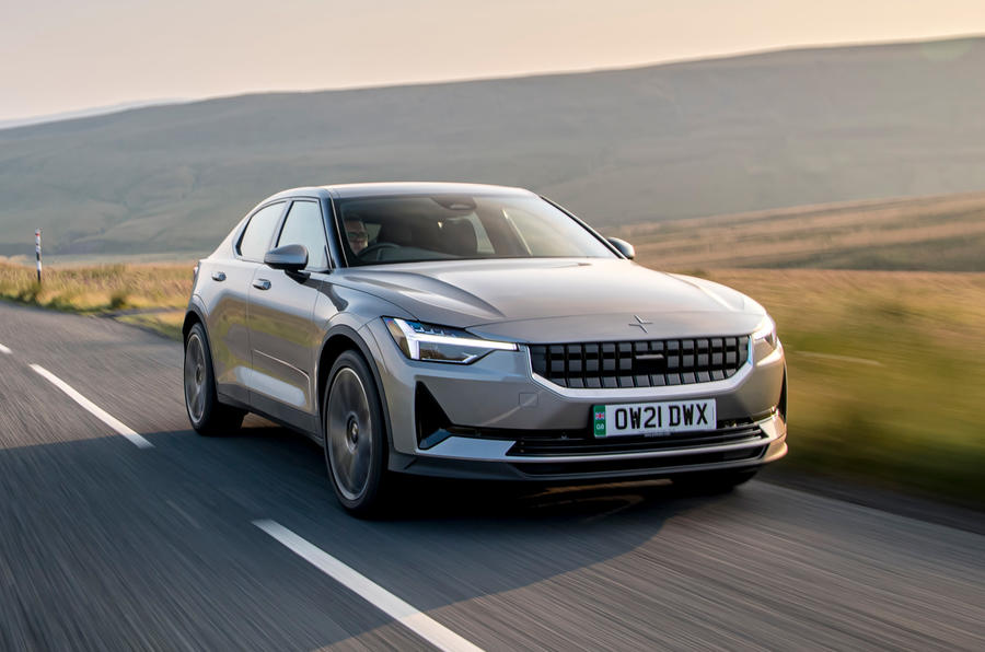 1 Polestar 2 single motor 2021 UK FD hero front