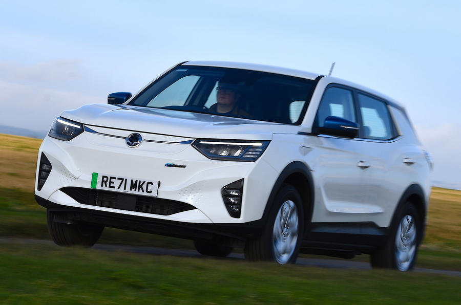 1 Ssangyong Korando e motion 2022 UK first drive review tracking front