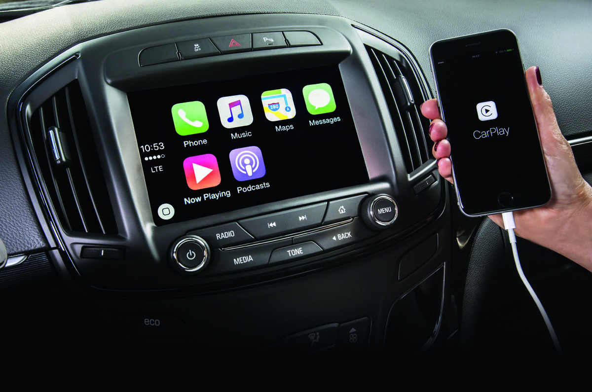 Apple CarPlay in use