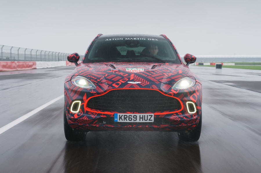 Aston Martin DBX testing at Silverstone