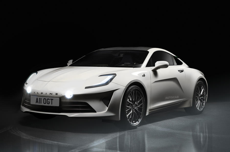 99 alpine a110 ev autocar render front quarter