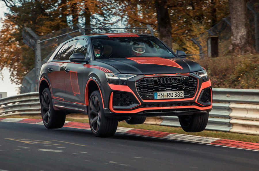 Audi RS Q8 2020 camo ride - hero jump