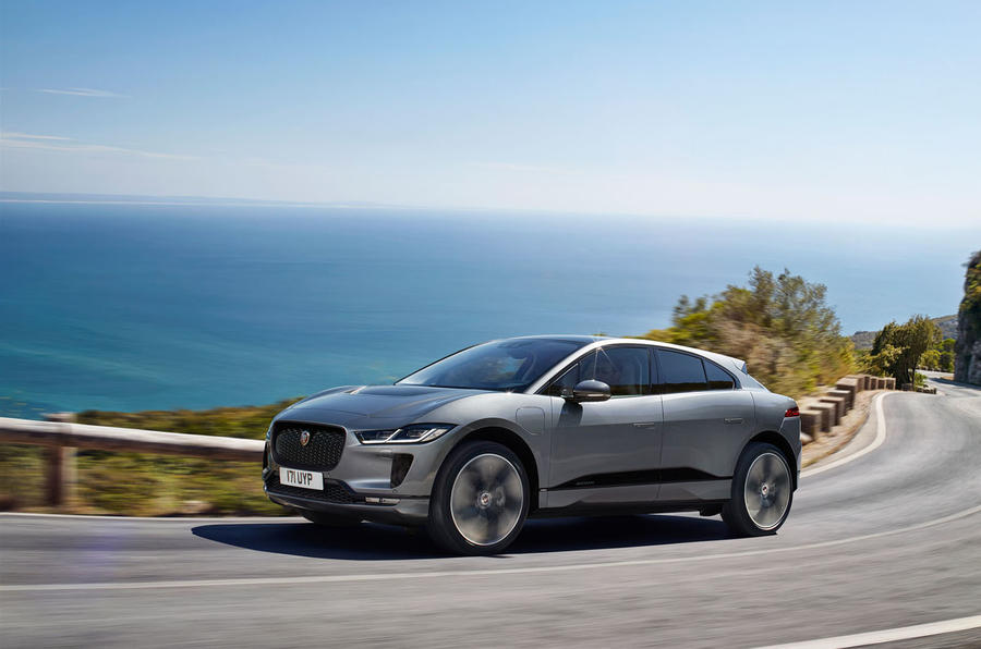 Jaguar I-Pace 2021 facelift official images - tracking front