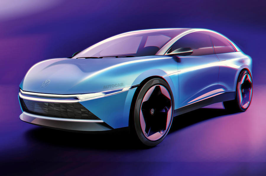 Volkswagen project trinity autocar render front quarter