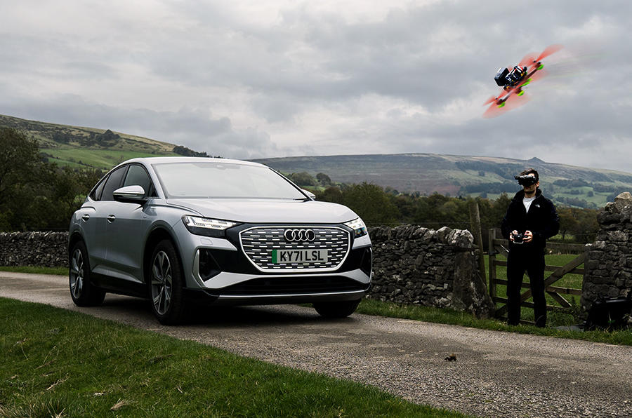 We gave an Audi Q4 Sportback e-tron to FPV drone pilot Chris Wilkinson for a fresh point-of-view