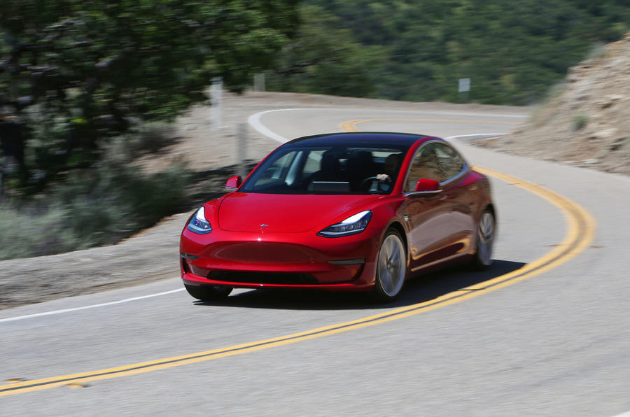 Tesla Model 3 cornering