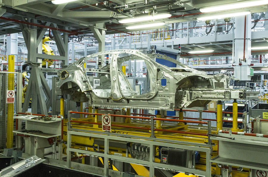 car body in a factory