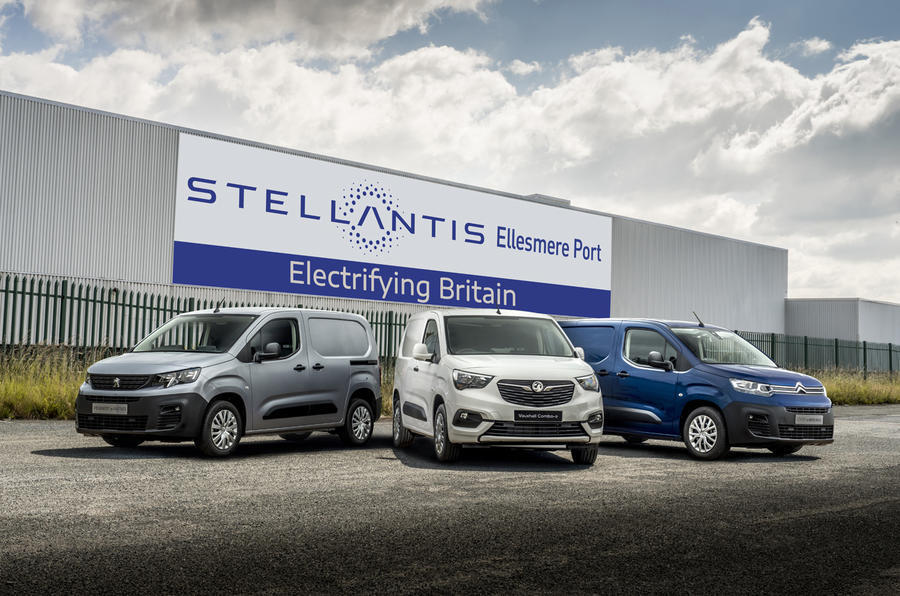 ellesmere port   stellantis   trio of new electric vans   july 2021