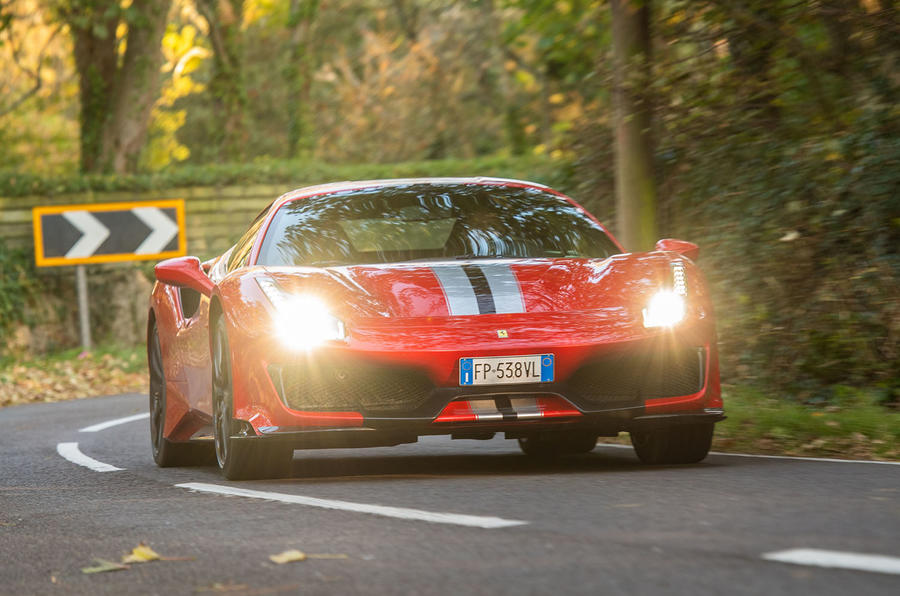 Ferrari 488 Pista 2018 UK first drive review - hero front