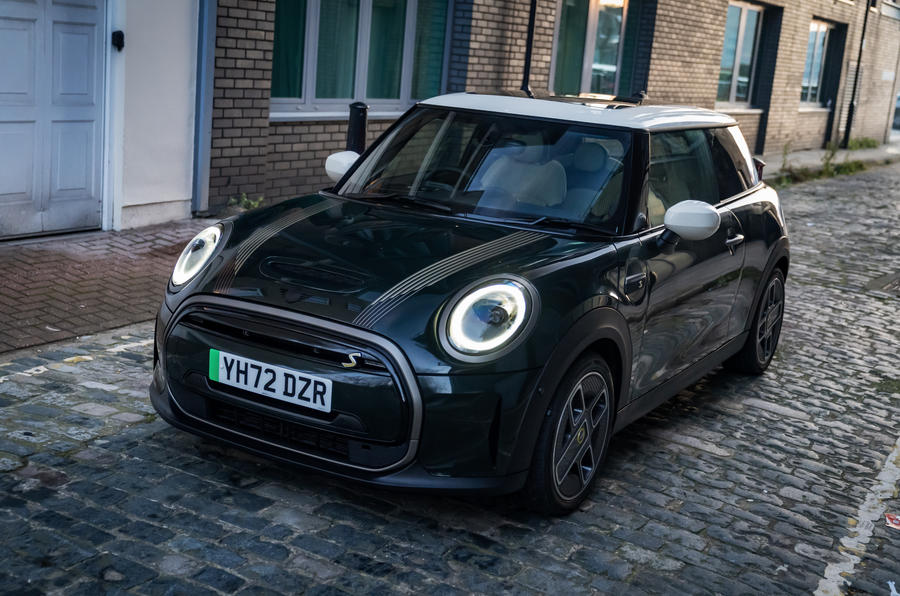 MINI Electric front three quarters