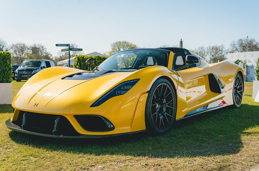 Hennessey Venom F5 Roadster front three quarter